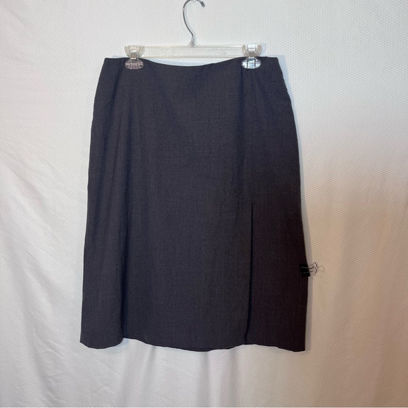 Banana Republic Charcoal Pencil Skirt wool blend fully lined women’s size 14 - Picture 11 of 11